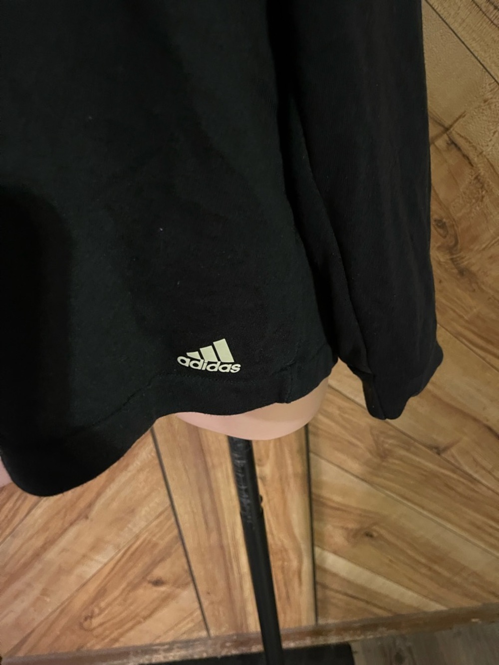 Adidas Women’s 2X Black Henley Snap Hoodie Long Sleeve Sweatshirt Pullover - Picture 3 of 10